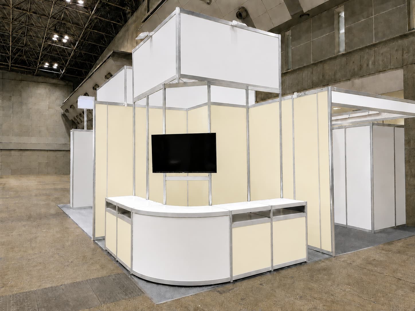展示会ブースの施工例(ベージュ)